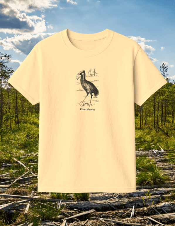 Phororhacos print t-shirt