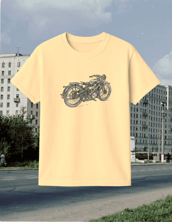 Motorcycle print t-shirt