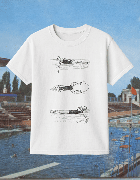 Swimming print t-shirt