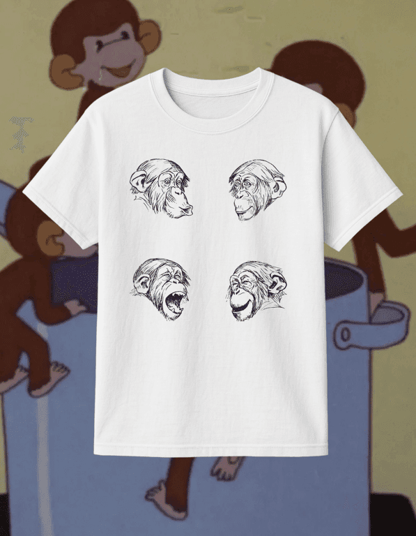 Shimpanze print t-shirt