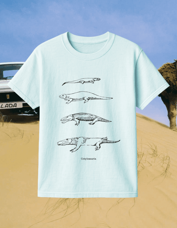 Cotylosauria print t-shirt