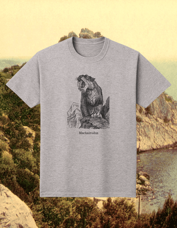 Machairodus print t-shirt