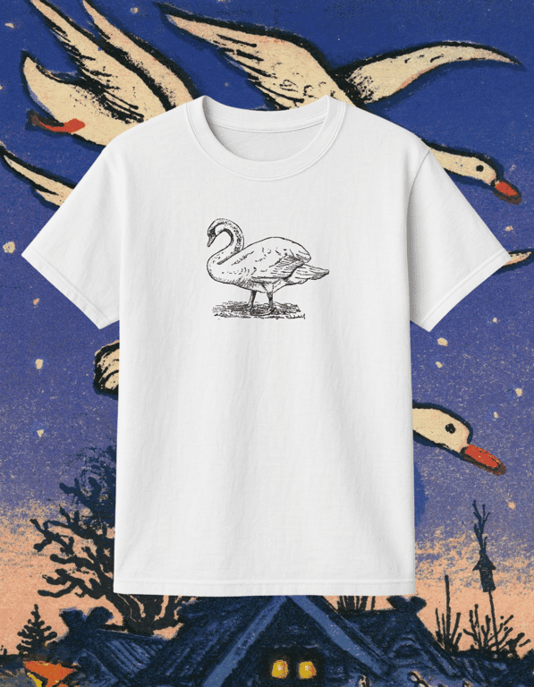 Swan print t-shirt