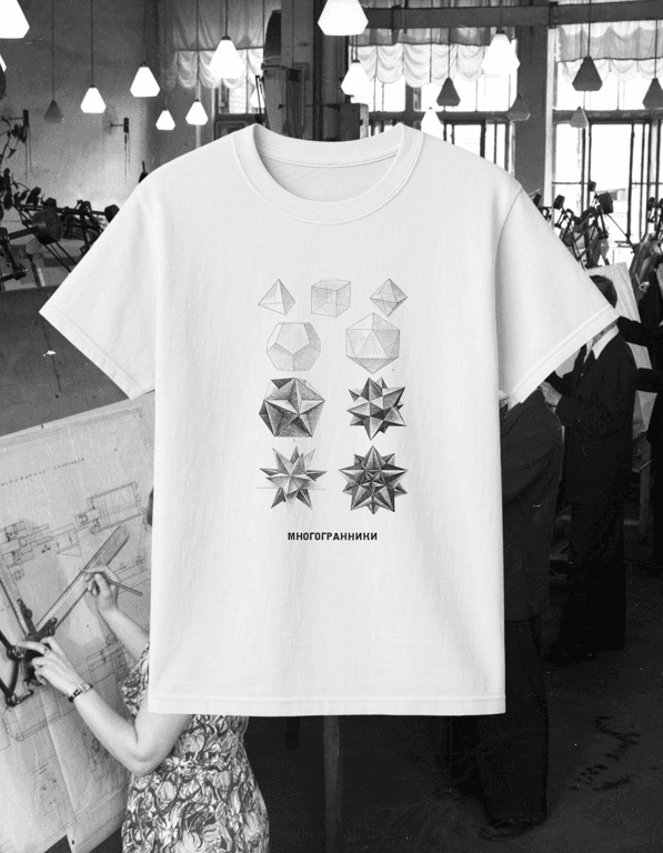 Mnogogranniki print t-shirt