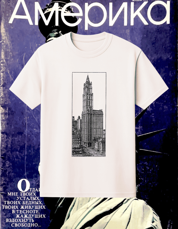American Building print t-shirt